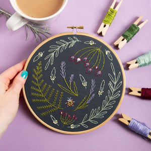 Hawthorn Handmade - Black Wildwood Embroidery Kit