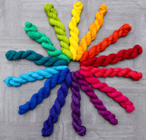 Color Wheel Rainbow Miniskein Set