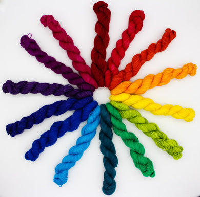 Color Wheel Rainbow Miniskein Set