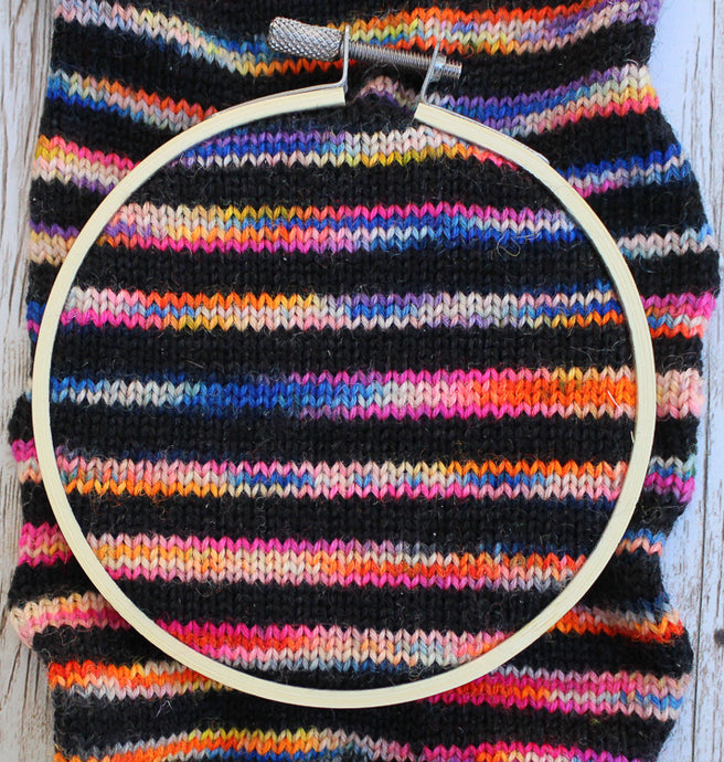 Zebra in a Paint Factory mini-stripe sock yarn --Dye to Order