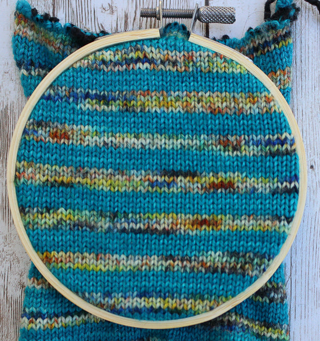 The Jester of Tortuga mini-stripe sock yarn  -- Dye to Order