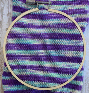 Ice Queen mini-stripe sock yarn -- Dye to Order