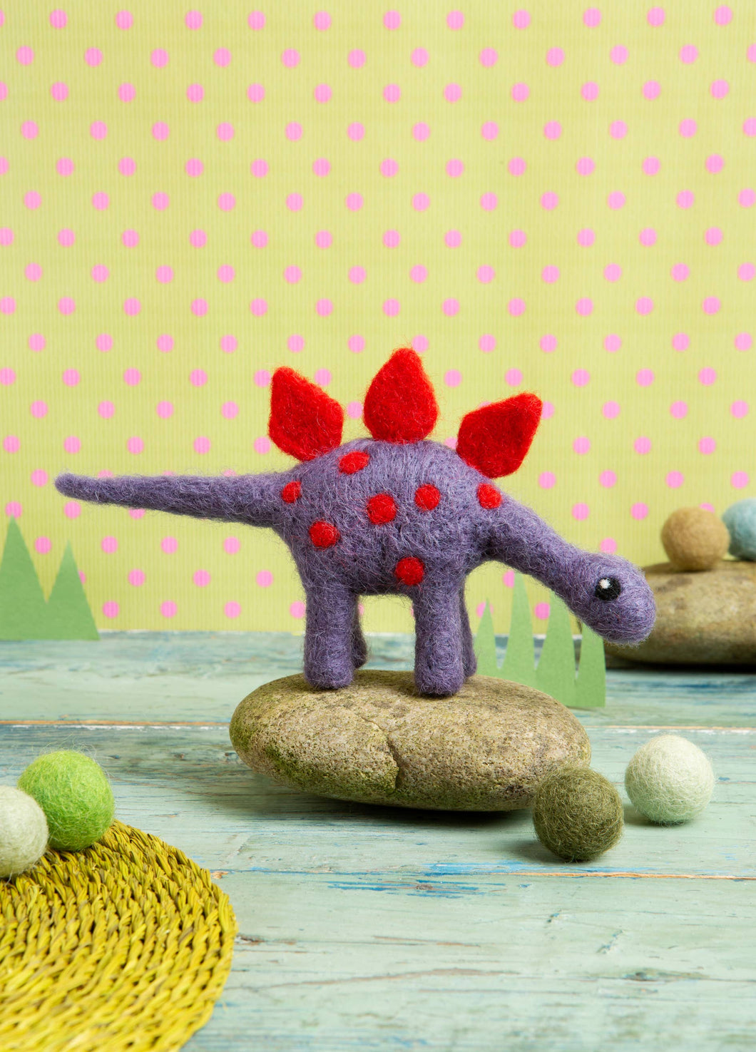 Hawthorn Handmade - Stegosaurus Mini Felting Kit